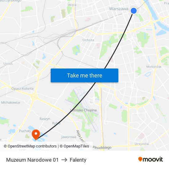 Muzeum Narodowe 01 to Falenty map