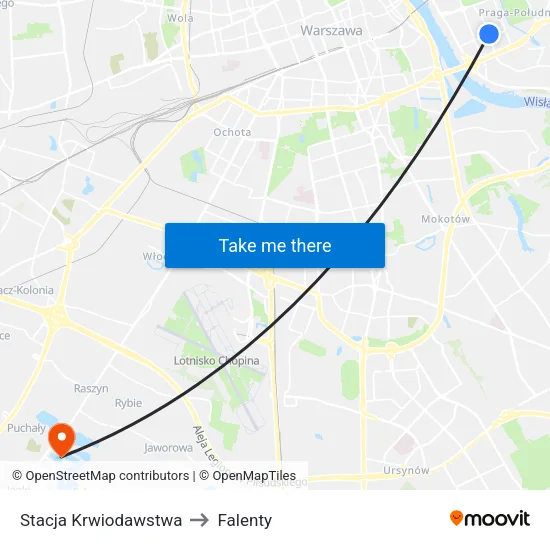 Stacja Krwiodawstwa to Falenty map