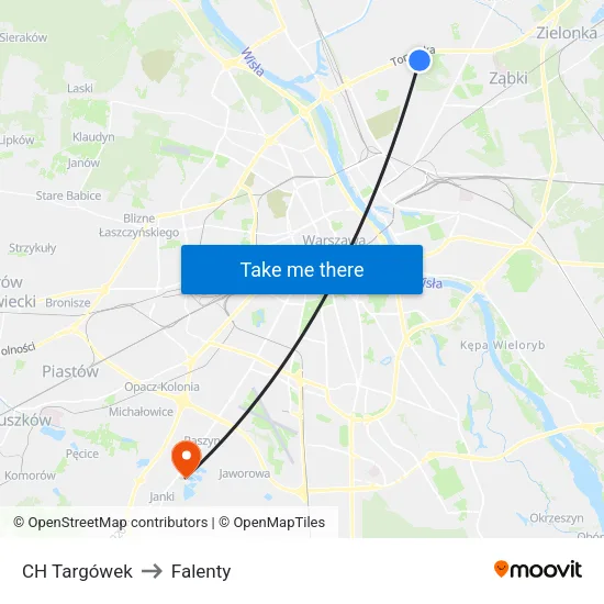 CH Targówek to Falenty map