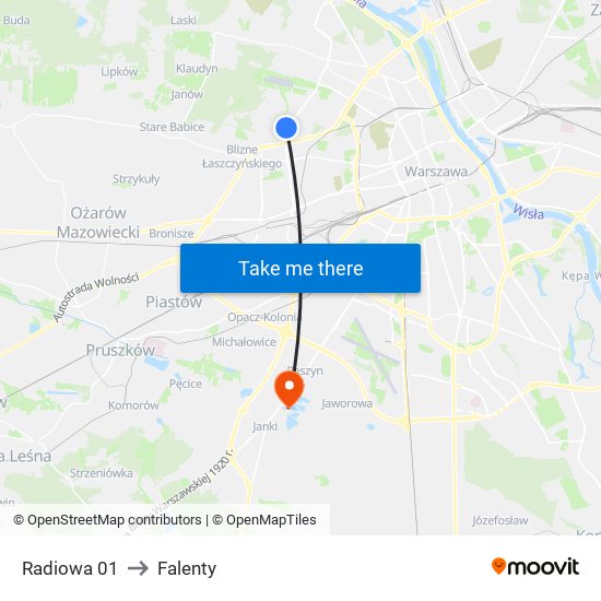 Radiowa 01 to Falenty map