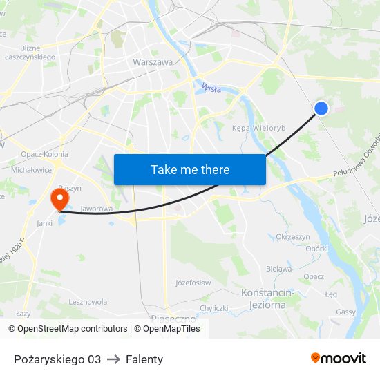 Pożaryskiego 03 to Falenty map