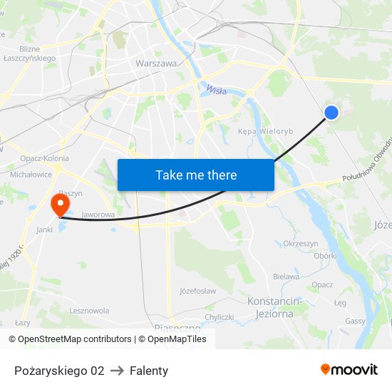 Pożaryskiego 02 to Falenty map