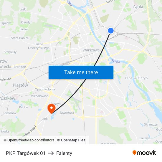 PKP Targówek 01 to Falenty map