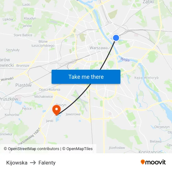 Kijowska to Falenty map