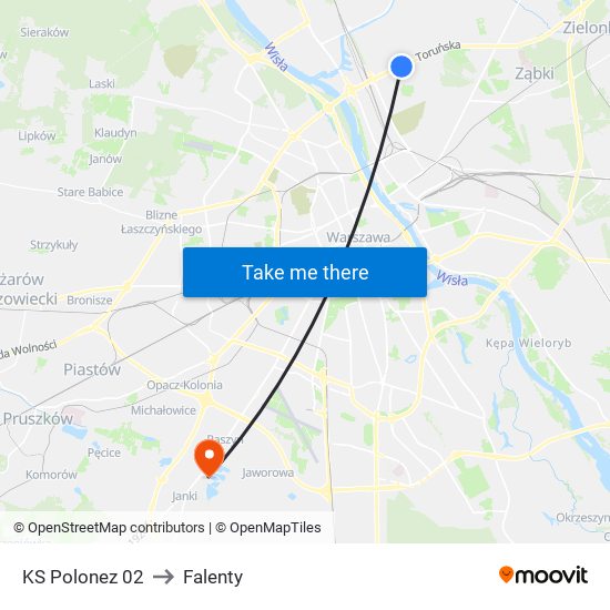 KS Polonez 02 to Falenty map