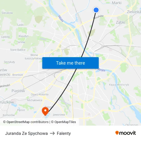 Juranda Ze Spychowa to Falenty map