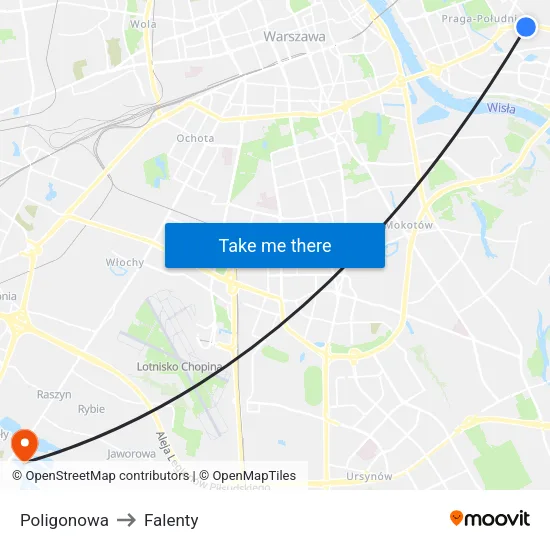 Poligonowa to Falenty map