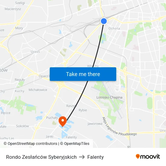 Rondo Zesłańców Syberyjskich to Falenty map