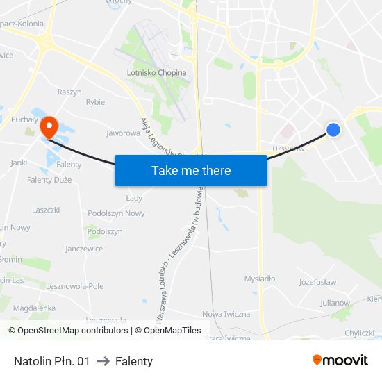 Natolin Płn. 01 to Falenty map