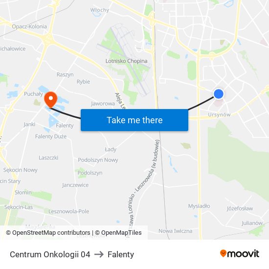 Centrum Onkologii 04 to Falenty map