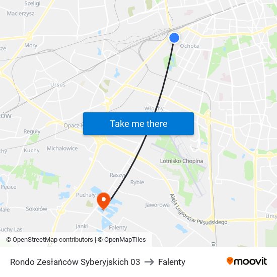 Rondo Zesłańców Syberyjskich 03 to Falenty map