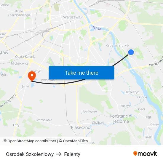 Ośrodek Szkoleniowy to Falenty map
