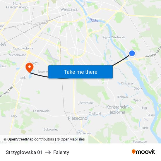 Strzygłowska 01 to Falenty map