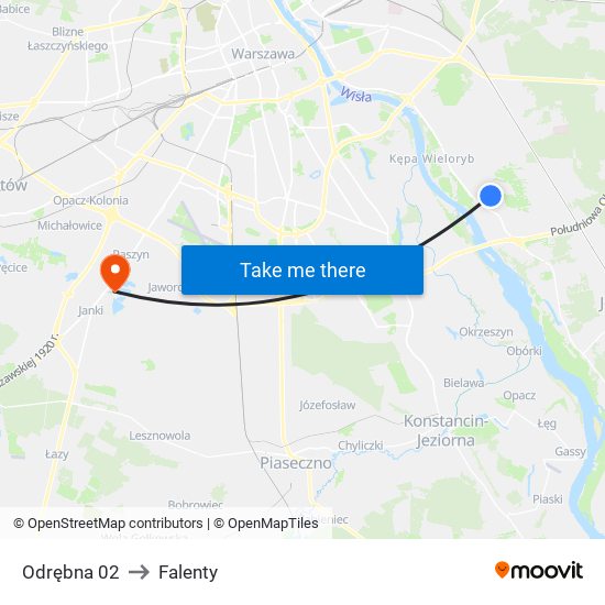 Odrębna 02 to Falenty map