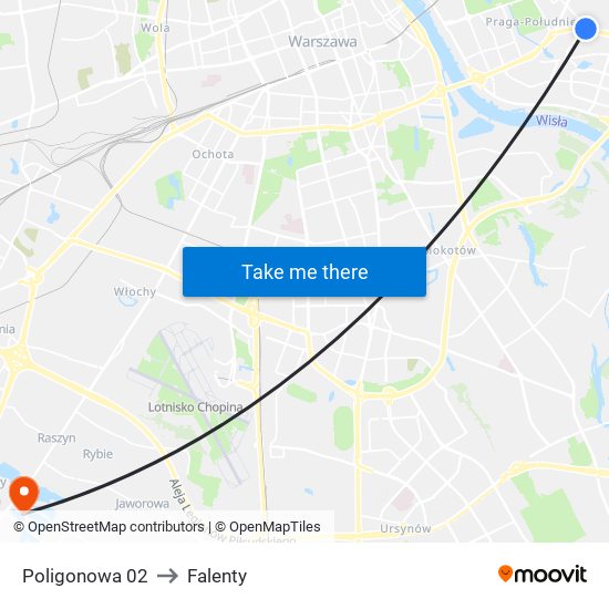 Poligonowa 02 to Falenty map