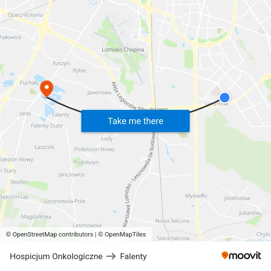 Hospicjum Onkologiczne to Falenty map