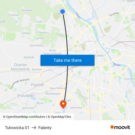 Tułowicka 01 to Falenty map