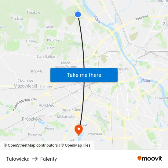 Tułowicka to Falenty map