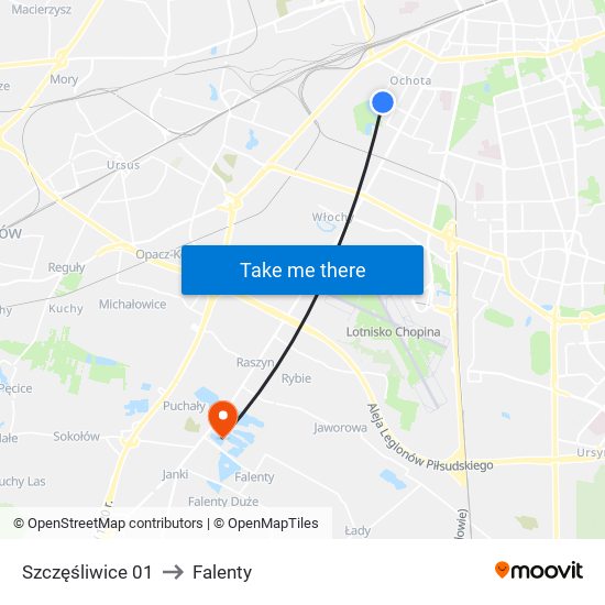 Szczęśliwice 01 to Falenty map