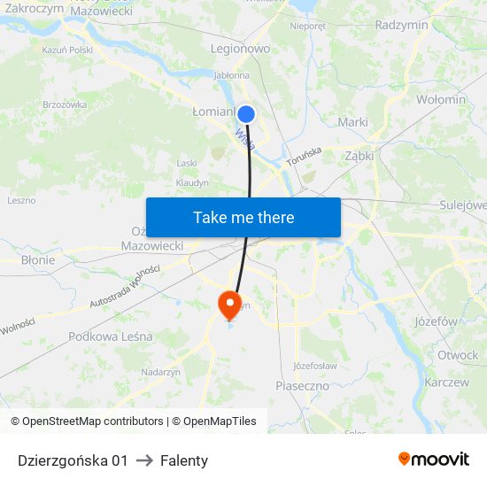 Dzierzgońska 01 to Falenty map