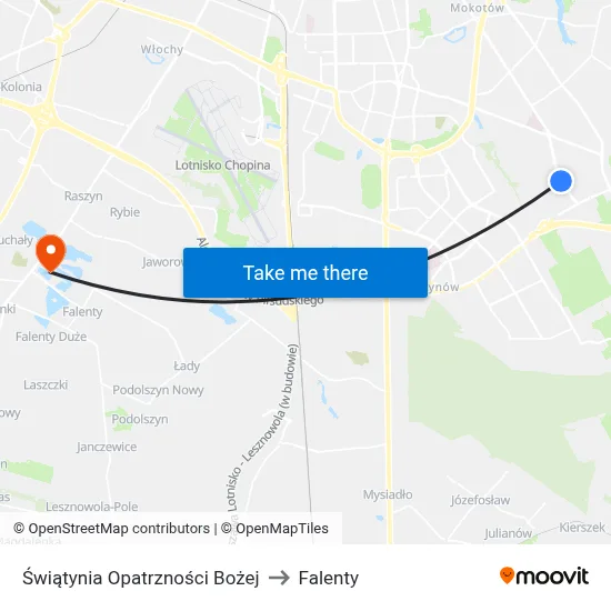 Świątynia Opatrzności Bożej to Falenty map