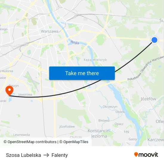 Szosa Lubelska to Falenty map