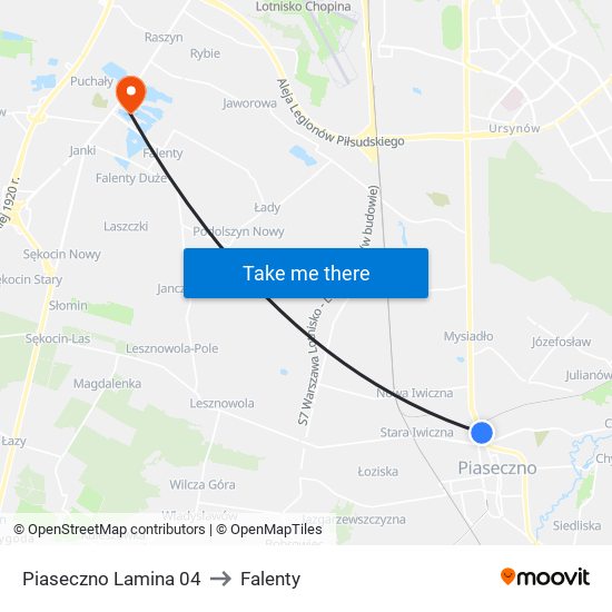 Piaseczno Lamina 04 to Falenty map