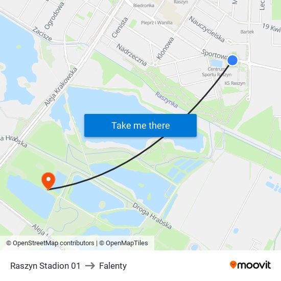 Raszyn Stadion 01 to Falenty map