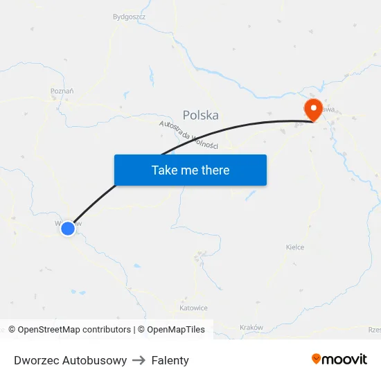 Dworzec Autobusowy to Falenty map