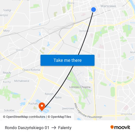 Rondo Daszyńskiego 01 to Falenty map