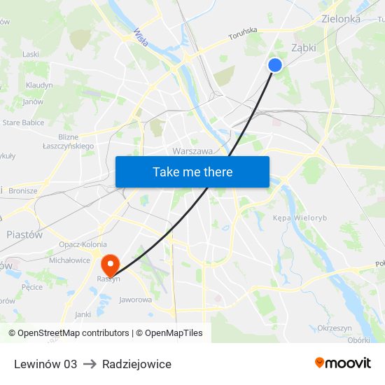 Lewinów 03 to Radziejowice map