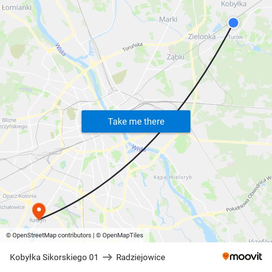 Kobyłka Sikorskiego 01 to Radziejowice map