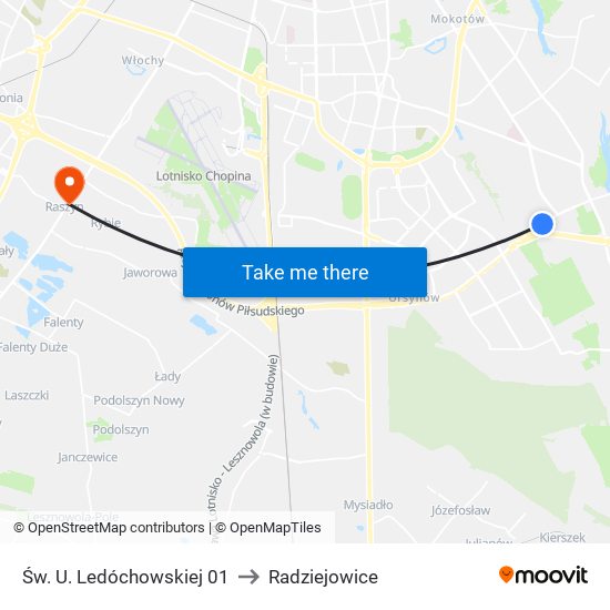 Św. U. Ledóchowskiej 01 to Radziejowice map