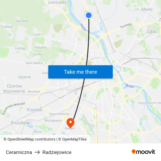 Ceramiczna to Radziejowice map