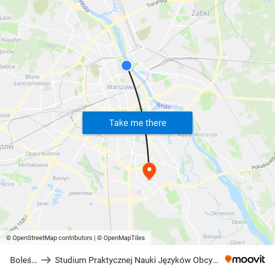 Boleść to Studium Praktycznej Nauki Języków Obcych (SPNJO) SGGW map