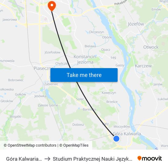 Góra Kalwaria Marianki to Studium Praktycznej Nauki Języków Obcych (SPNJO) SGGW map