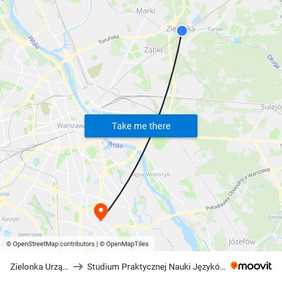 Zielonka Urząd Miasta to Studium Praktycznej Nauki Języków Obcych (SPNJO) SGGW map