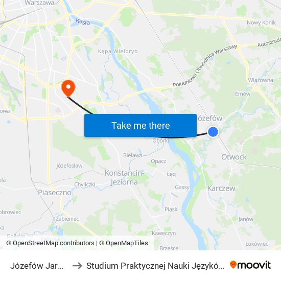 Józefów Jarosławska to Studium Praktycznej Nauki Języków Obcych (SPNJO) SGGW map