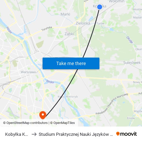 Kobyłka Kościół to Studium Praktycznej Nauki Języków Obcych (SPNJO) SGGW map