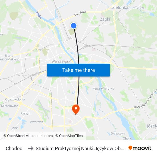 Chodecka 03 to Studium Praktycznej Nauki Języków Obcych (SPNJO) SGGW map