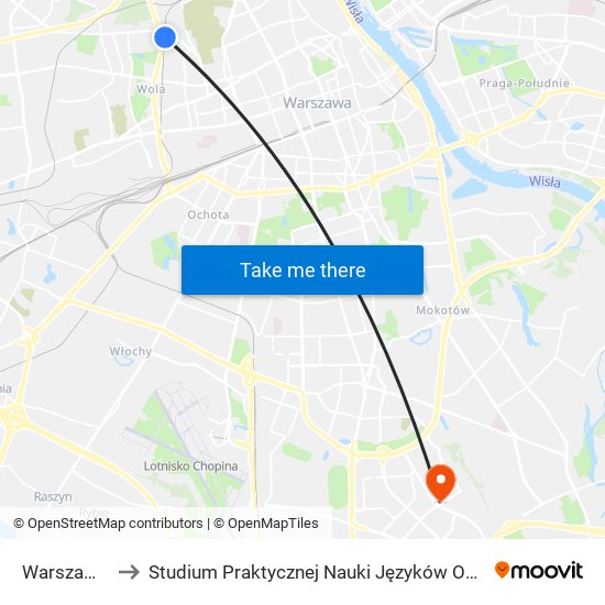 Warszawa Koło to Studium Praktycznej Nauki Języków Obcych (SPNJO) SGGW map