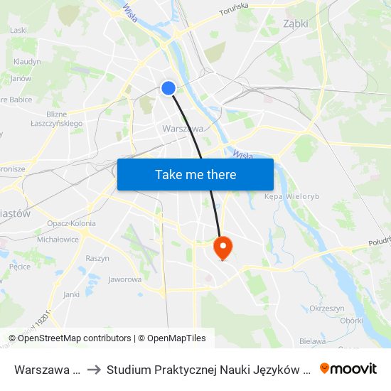 Warszawa Gdańska to Studium Praktycznej Nauki Języków Obcych (SPNJO) SGGW map