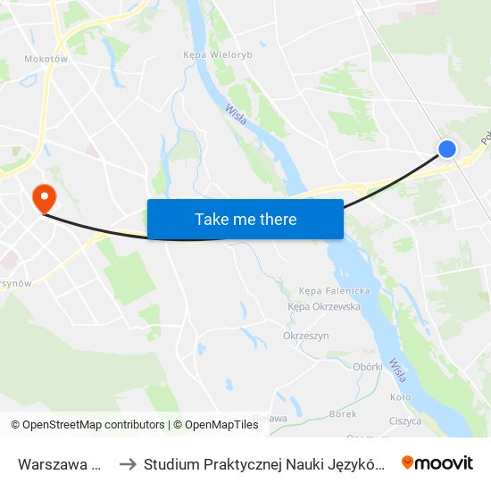 Warszawa Miedzeszyn to Studium Praktycznej Nauki Języków Obcych (SPNJO) SGGW map