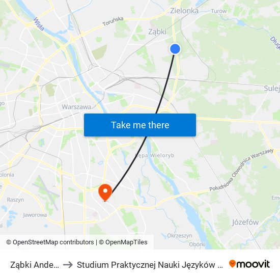 Ząbki Andersena 01 to Studium Praktycznej Nauki Języków Obcych (SPNJO) SGGW map