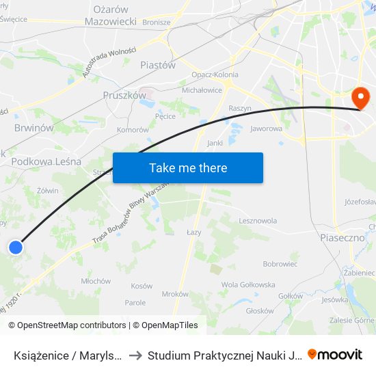 Książenice / Marylskiego / Agri-Rol 01 (Nż) to Studium Praktycznej Nauki Języków Obcych (SPNJO) SGGW map