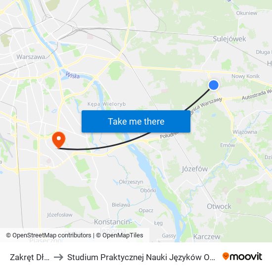 Zakręt Długa to Studium Praktycznej Nauki Języków Obcych (SPNJO) SGGW map