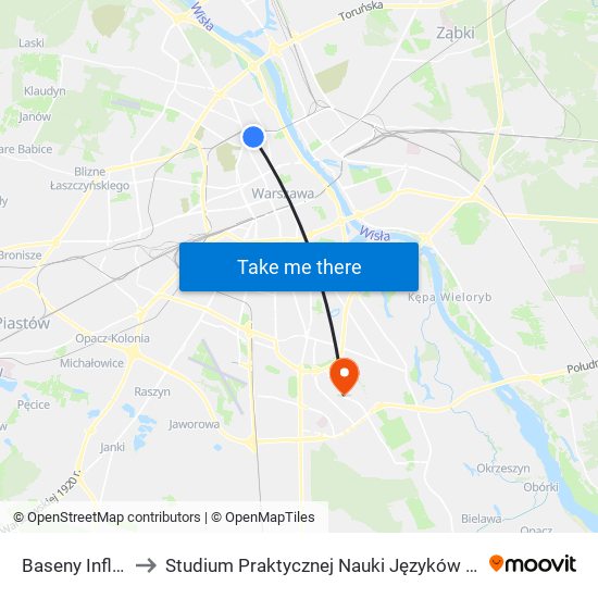 Baseny Inflancka to Studium Praktycznej Nauki Języków Obcych (SPNJO) SGGW map