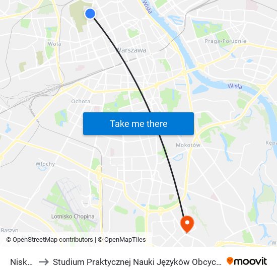 Niska 03 to Studium Praktycznej Nauki Języków Obcych (SPNJO) SGGW map