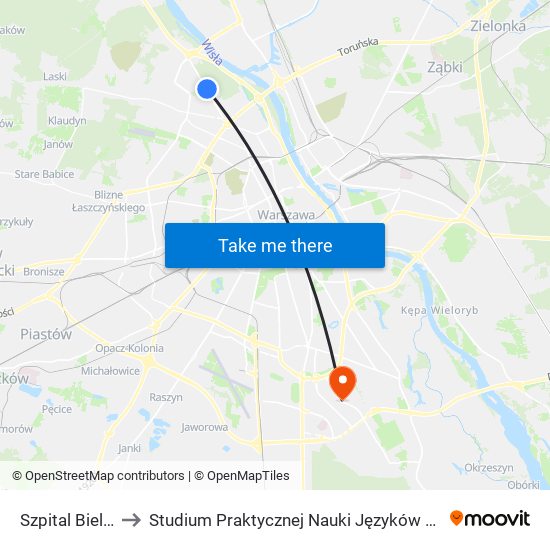 Szpital Bielański 04 to Studium Praktycznej Nauki Języków Obcych (SPNJO) SGGW map