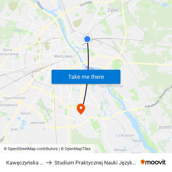 Kawęczyńska - Bazylika 01 to Studium Praktycznej Nauki Języków Obcych (SPNJO) SGGW map